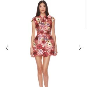 Bronx and Banco Jasmine Cap Sleeve Mini Dress in Multi